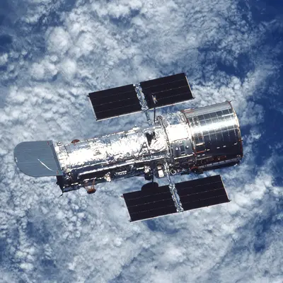 Hubble Floating Free After Servicing Mission 3B (2002)