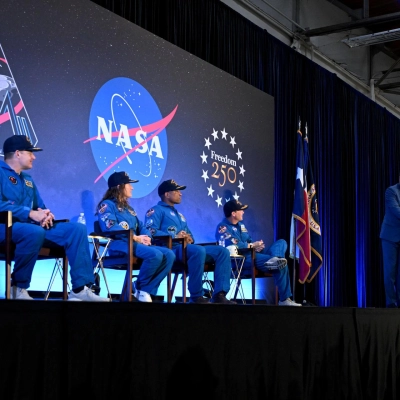jsc2026e022308 (April 11, 2026) – U.S. Representative Michael Cloud, addresses a crowd of friends, family, and colleagues assembled for the...