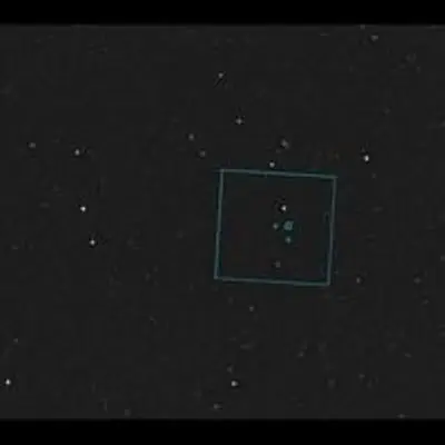 HDF-S on Ground-Based Image (with Hubble Overlay)