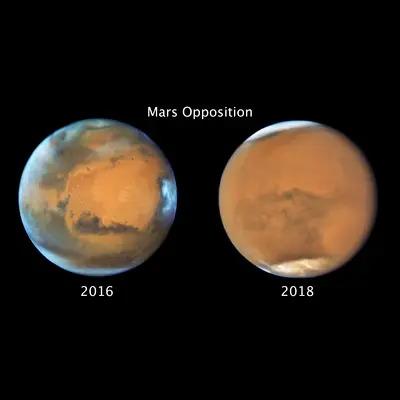 Mars Oppositions 2016 and 2018