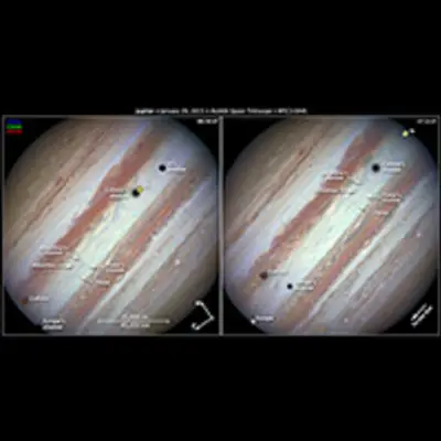 Compass and Scale Image of Jupiter Moon Transit