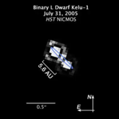 Compass and Scale Image of Binary L Dwarf Kelu-1