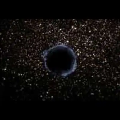Artist's View of a Black Hole in a Globular Cluster