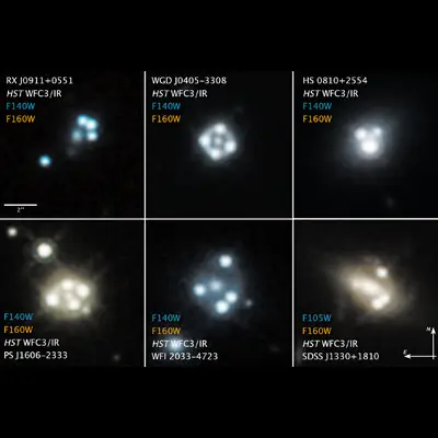 Compass Image of Gravitationally Lensed Quasars