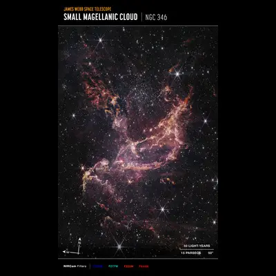 Protoplanetary Disks in NGC 346 (NIRCam Compass Image)