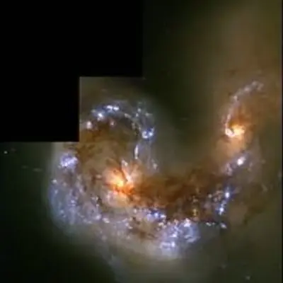 Fireworks Show in Collision of Antennae Galaxies (NGC 4038/4039)