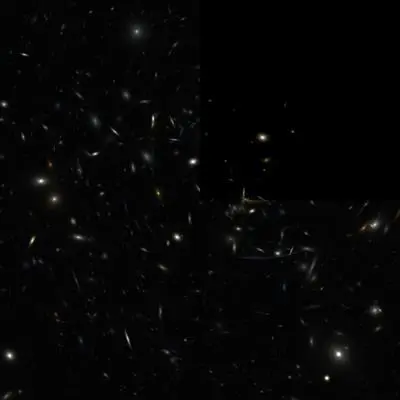Galaxy Cluster Imaged by WFPC2 (Simulation)