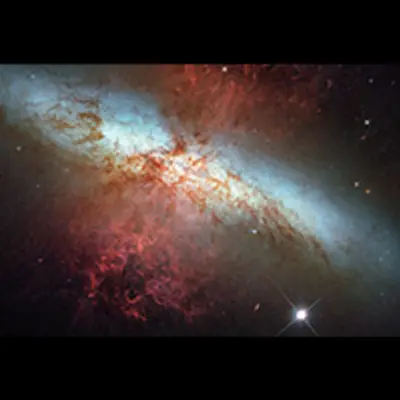 M82 Hubble Mosaic with 2014 Supernova
