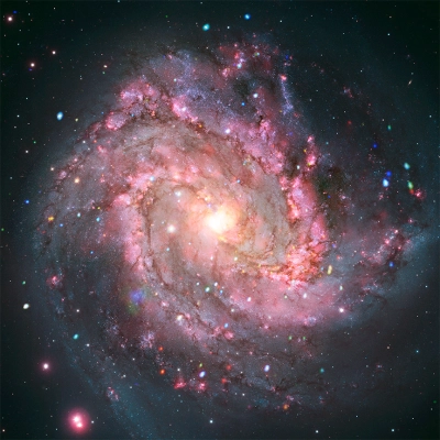 M83 - A spiral galaxy with an unusual population of supernova remnants located about 15 million light-years from Earth.