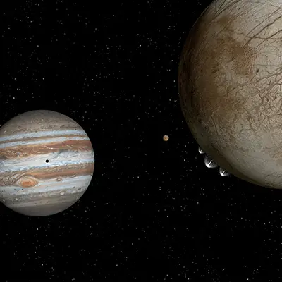 Artist's View of Plumes on Europa