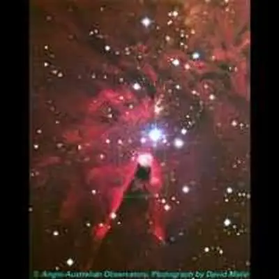 Cone Nebula with Outline of ACS Image