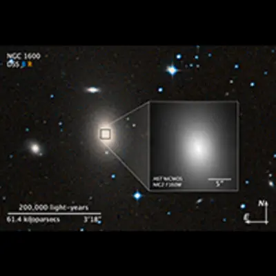 Compass and Scale Image for NGC 1600