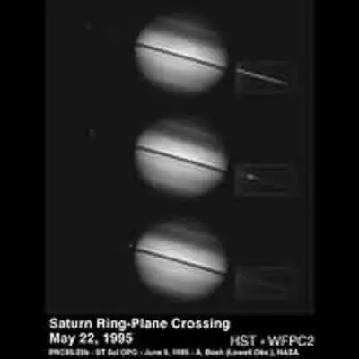 Sequence Shows Saturn's Rings Edge-On