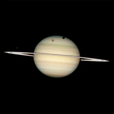 Quadruple Saturn Moon Transit Snapped By Hubble