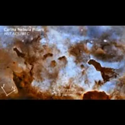Compass and Scale Image for Carina Nebula Pillars (ACS)