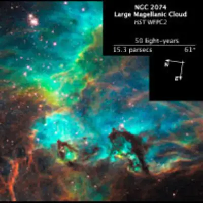 Compass File and Scale for NGC 2074