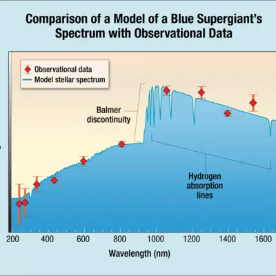 Comparison of a Model of a Blue Supergiant’s Spectrum with Observational Data