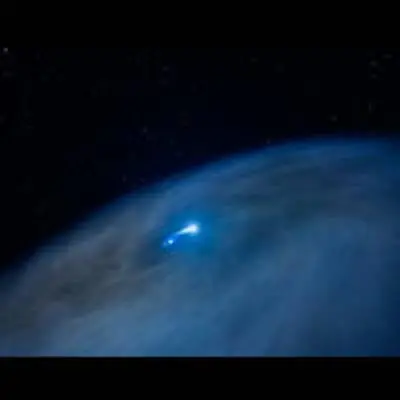 Mass Star and Smaller Companion Create Vast Gas Disk (Artist's Illustration)