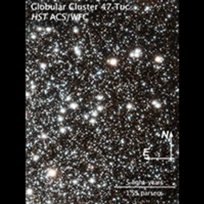 Compass and Scale Image for 47 Tucanae