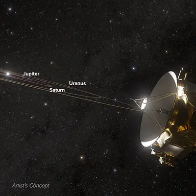 New Horizons Looking Back Towards Uranus (Artist's Concept)
