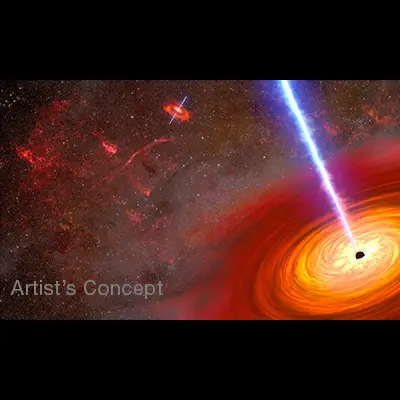 A Pair of Merging Black Holes (Artist's Concept)