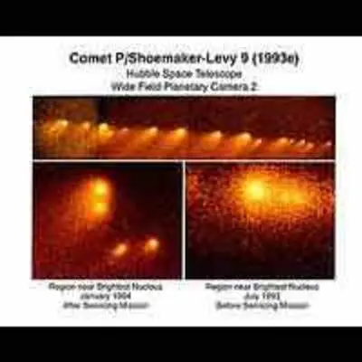 Hubble Space Telescope view of a Comet on a Collision Course with Jupiter