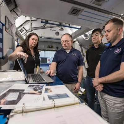 NASA’s SpaceX Crew-11 members train for their International Space Station mission