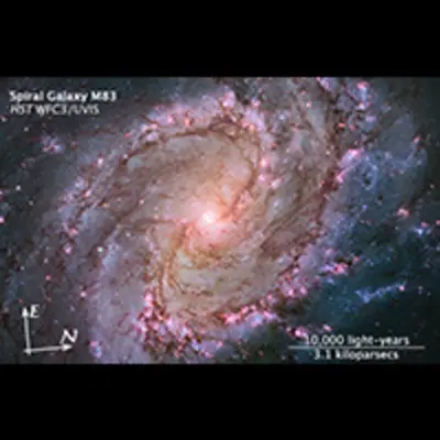 Compass and Scale Image for M83