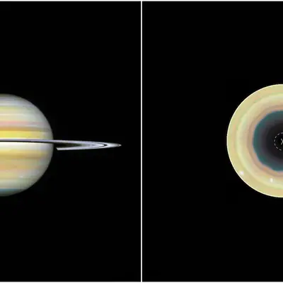 Decagon on Saturn’s South Pole (Color)