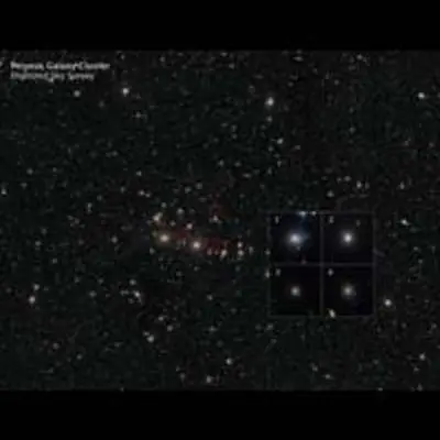 Annotated DSS Image with Location of Perseus Dwarf Galaxies