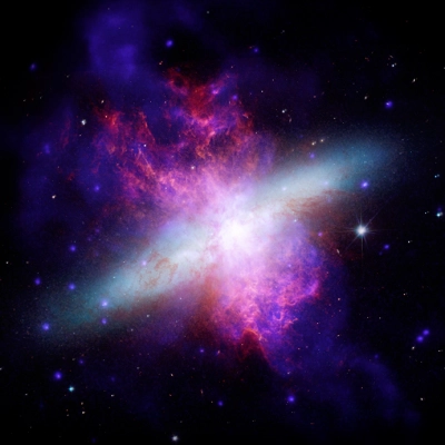 M82 - Galaxy gallery: Sixteen galaxies including spirals, ellipticals, and irregulars.