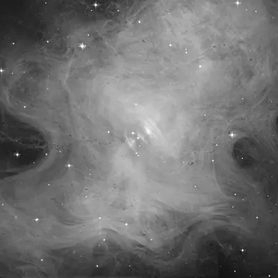 Crab Nebula (Black/White)
