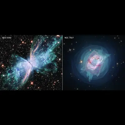 Two Planetary Nebulas: NGC 6302 and NGC 7027