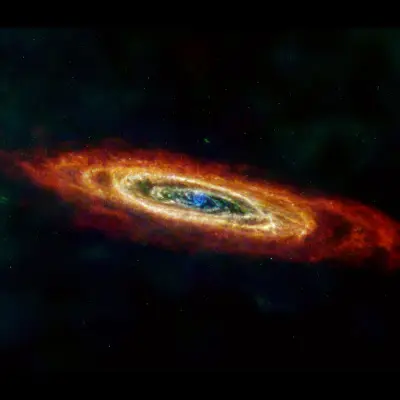 Infrared-Radio Image of the Andromeda Galaxy (M31)