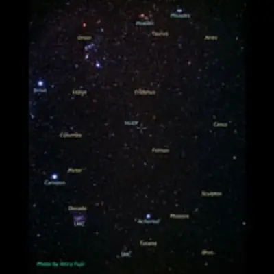 Ground Image and Constellation Region Around Fornax