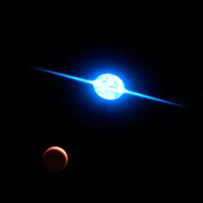Artist's View of Fastest Spinning Star VFTS 102