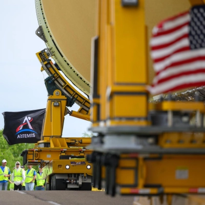 NASA moved the core stage, or the largest section, of the SLS (Space Launch System) rocket that will launch the...