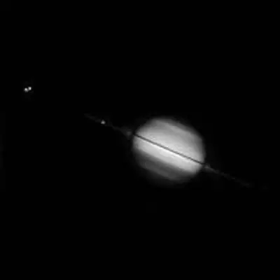 Saturn's Rings Edge-on