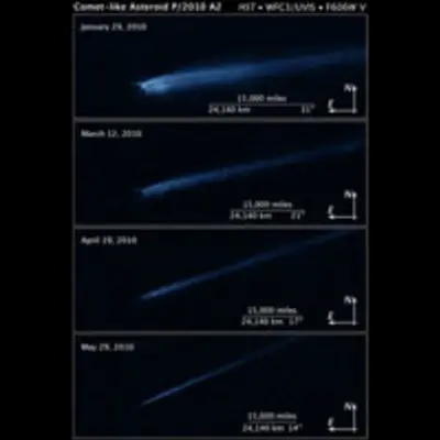 Compass and Scale Image for Comet-like Asteroid P/2010 A2