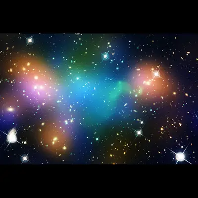 Galaxy Cluster Abell 520 (HST-CFHT-CXO Composite)