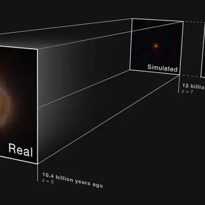 Little Red Dot at Redshift 2: Real and Simulated Graphic