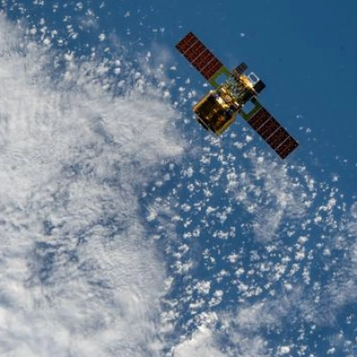 The HTV-X1 cargo spacecraft from JAXA approaches the International Space Station
