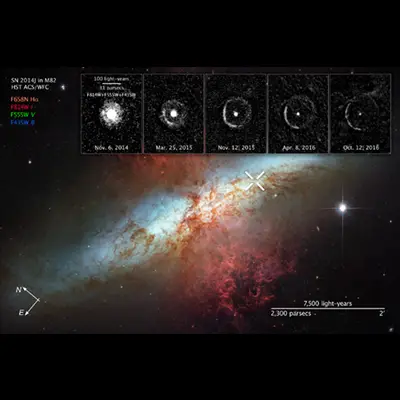 Compass Image for SN 2014J in M82