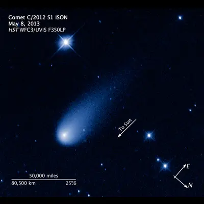 Compass and Scale Image for Comet ISON