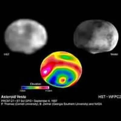 Hubble Reveals Huge Crater on the Surface of the Asteroid Vesta