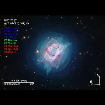 Compass Image for NGC 7027