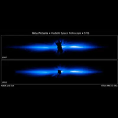 Hubble Views of Beta Pictoris (1997 and 2012)