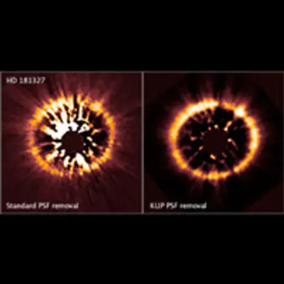 Images of HD 181327 (two-panel image)