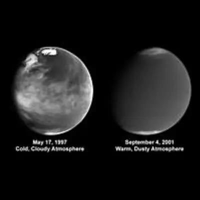 Comparison of Martian Atmospheric Activity From 1997 and 2001