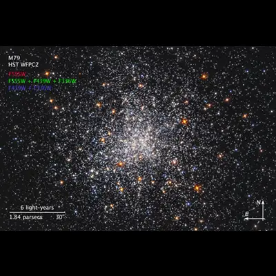 Compass Image for Globular Cluster Messier 79 (M79, NGC 1904 )